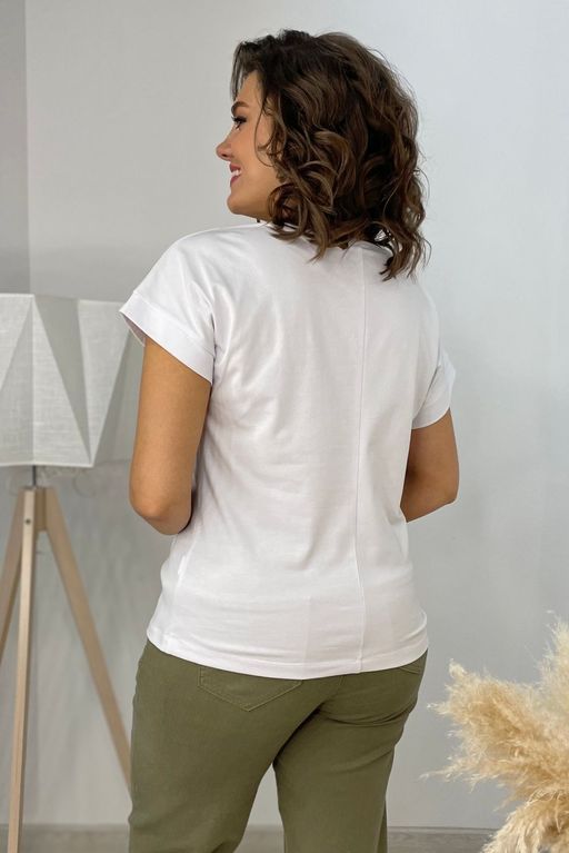 Футболка Rumoda 2062 белый/желтый  фото 4