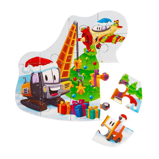 Пазл Новогодние машинки - Лесная мастерская фото 9