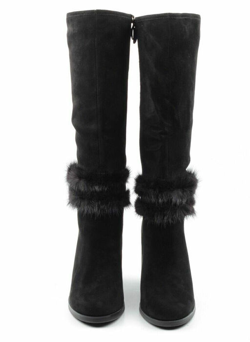 1686-1461MB-1 BLACK Сапоги зимние женские (натуральная замша, натуральный мех (еврозима)) - No name фото 8