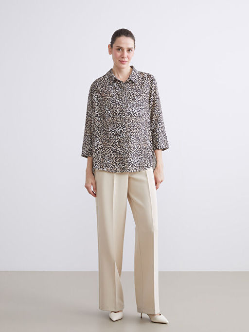 Leopar Desenli Kad?n G?mlek