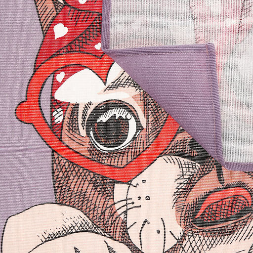 Полотенце кухонное 50х60см "Влюблен", рогожка, хлопок 156г/м2, без упаковки, "Домашняя мода" (Россия)