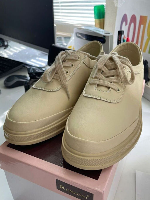 03-PDXL 95-3 BEIGE Полуботинки спортивные женские (натуральная кожа) - No name фото 16