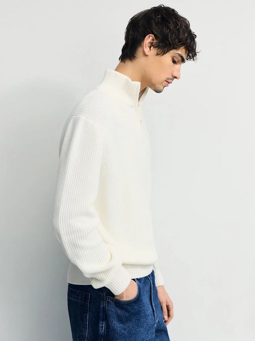 Джемпер из хлопка на молнии / Zarina  фото 8