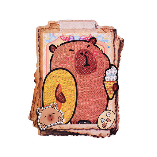 Мозаика алмазная "Такая разная капибара" 10*13см