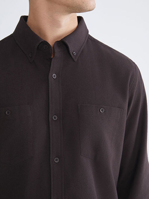 Regular Fit Uzun Kollu Gabardin Erkek G?mlek