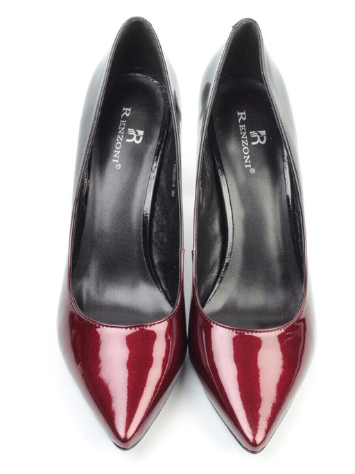 06-DBH20-4 RED/BLACK Туфли женские (натуральная кожа)