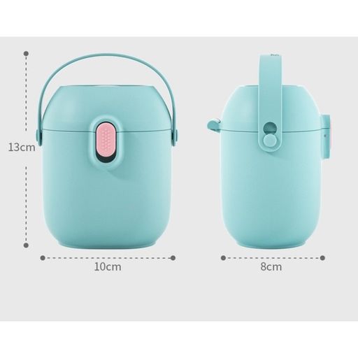 Контейнер для хранения детского питания 450 мл., с ложкой, цвет голубой - Крошка я фото 4