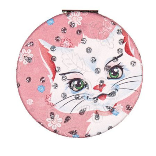 Зеркало карманное 7 см / GT358 /уп 50/300/ кожзам стразы - Галеонтрейд фото 7