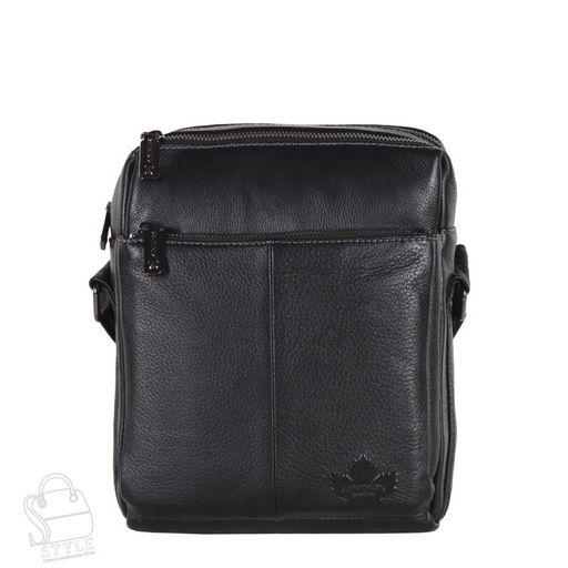 Сумка мужская кожаная 6882-2Z black Zinimsk  в Новосибирске