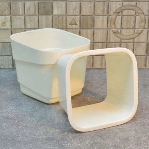 Горшок для цветов 7л d221 h 207мм молочный HILLS - Полимербыт фото 2