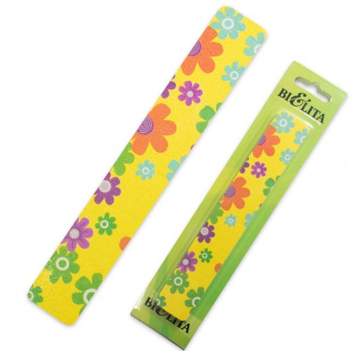 Аксессуар Пилка для ногтей наждачная на блистере цвет белый 18*2см арт.0-07