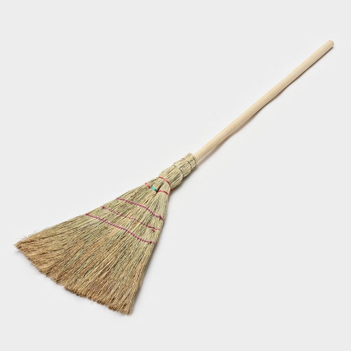 Метла 3-х прошивная «Сорго», усиленная, 450 г, 120 см, нить