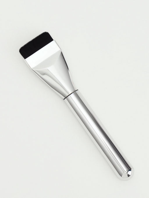 Кисть для макияжа, 14 см, серебристая