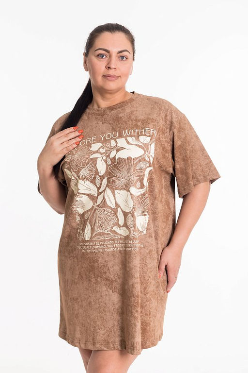 Туника М325112Пб коричневый - Елена фото 5