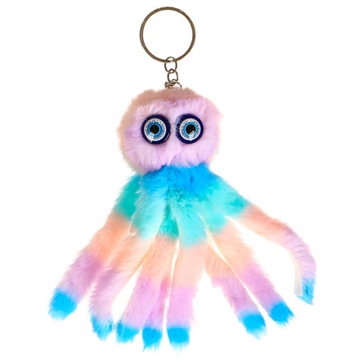 Брелок для ключей на кольце «Пушистик. Осьминог», мягкий, 11 см, МИКС