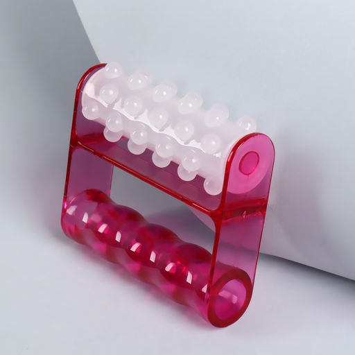 Массажёр антицеллюлитный, 9 × 8 × 3 см, цвет белый/розовый