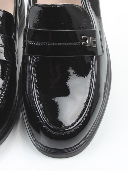 03-DEB17-3 BLACK Лоферы женские (натуральная кожа)