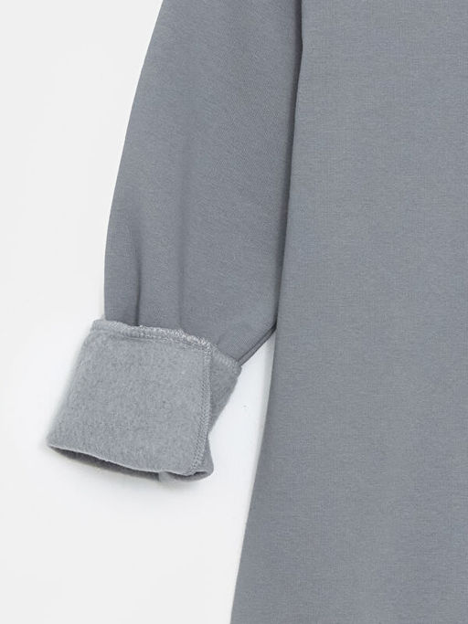 Bisiklet Yaka Bask?l? Erkek ?ocuk Sweatshirt