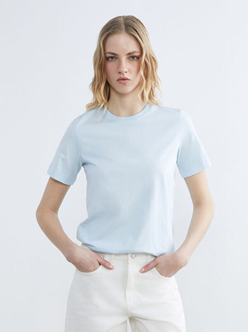 Bisiklet Yaka Kad?n Ti??rt