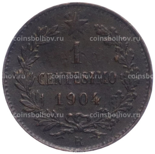 Монета 1 чентезимо 1904 года Италия