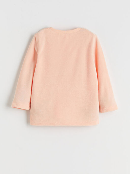 Bisiklet Yaka Bask?l? K?z ?ocuk Pijama ?st?