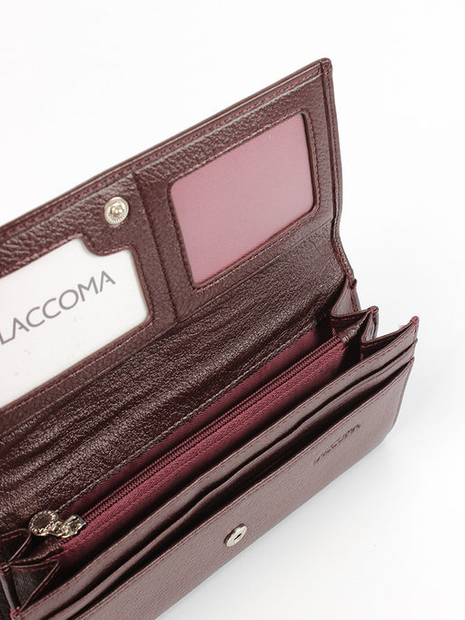 LACCOMA кошелек LA-1081-темно-бордовый натуральная кожа  фото 5