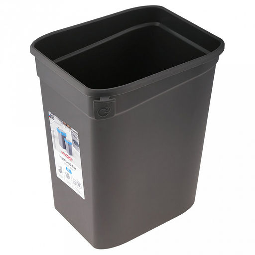 Ведро для мусора с плавающей крышкой пластмассовое SMART BIN 10л, с креплением для мусорных пакетов, серый Econova(Россия) - Домашняя мода фото 7