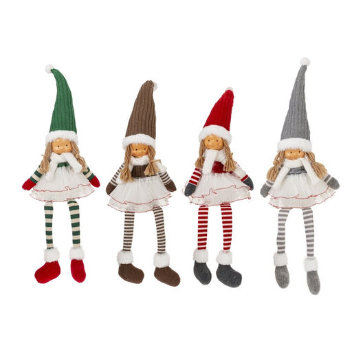 Игрушка набивная "Девочка", L13 W7 H53 см (полка 21 см.), 4в.