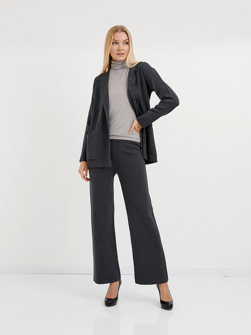 брюки женские клеш в темно-сером цвете - Glenfield фото 2