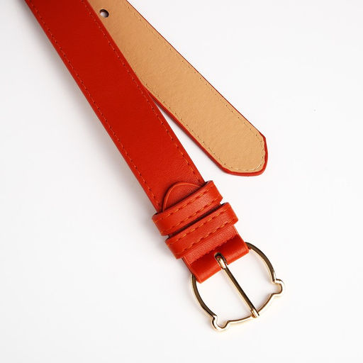 Ремень детский, ширина 3 см, винт, пряжка металл, цвет рыжий - Simaland фото 2