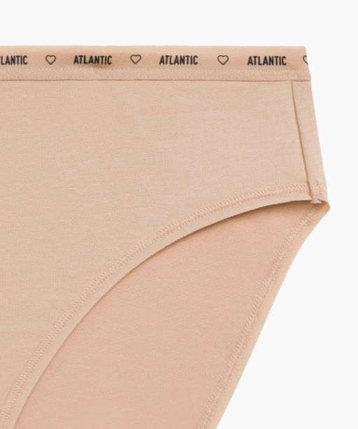 ATLANTIC 3CLP-010 Трусы спорт с высокой посадкой High Sport Leg - набор 3 шт. черный + светлый капучино + светло-бежевый  фото 5