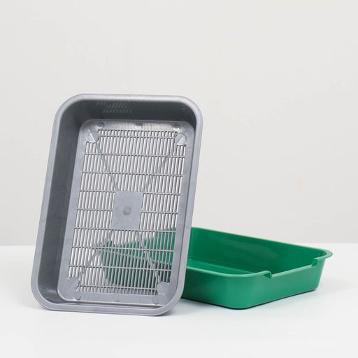 Туалет средний с сеткой 36 х 26 х 6,5 см, серый/зелёный - Simaland фото 5