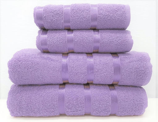 Комплект полотенец (подарочная сумка) Gulcan SWAN 4 шт. (50x90 2 шт; 70х140 2 шт) СИРЕНЕВЫЙ