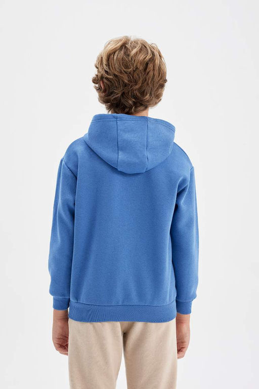 Толстовка с капюшоном и принтом для мальчиков - Defacto фото 6