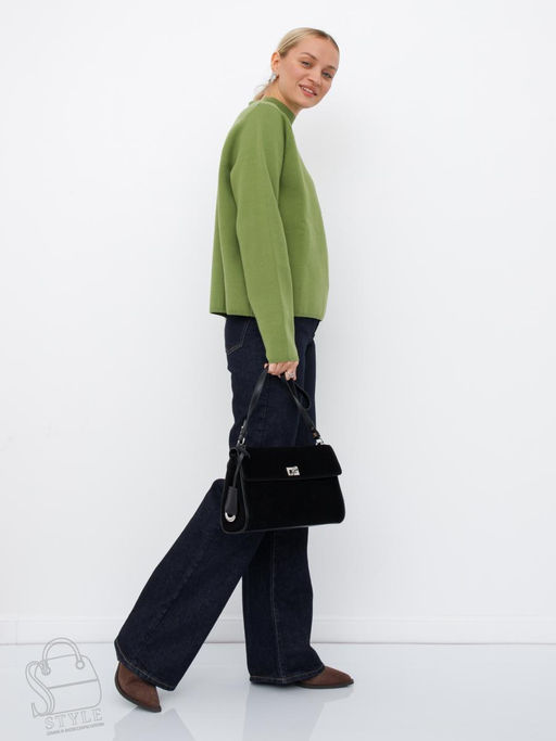 Сумка женская кожаная 5103-1X black Polina&Eiterou