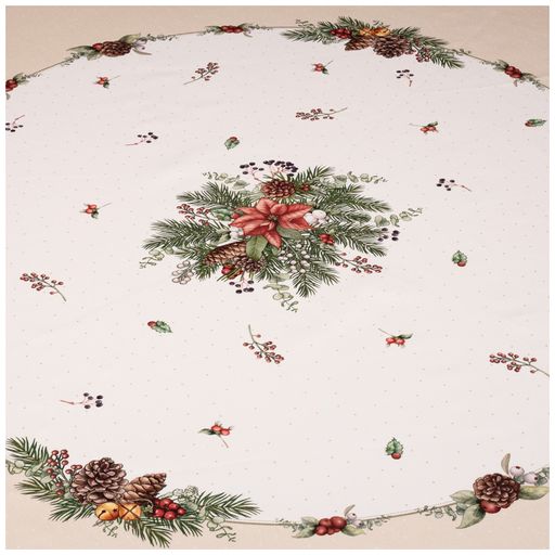 СКАТЕРТЬ КРУГЛАЯ CELEBRATION 190СМ ,БЕЖЕВЫЙ, 100 - Lefard фото 4