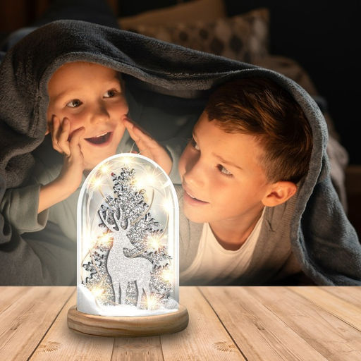 Новогодний ночник Олень, деревянные вставки, набор для творчества