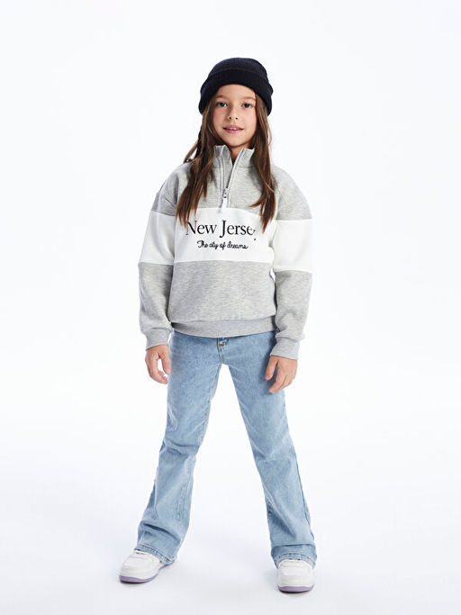 Basic ?spanyol Pa?a K?z ?ocuk Jean Pantolon - Waikiki фото 2