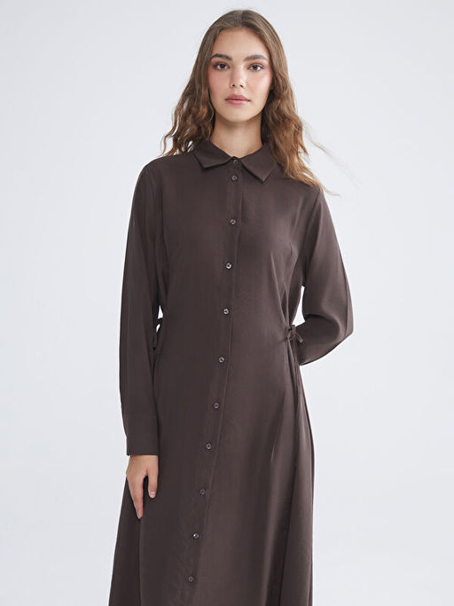 Modal Kar???ml? G?mlek Elbise