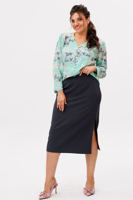 Юбка ANELLI 1648 грифельный силуэт