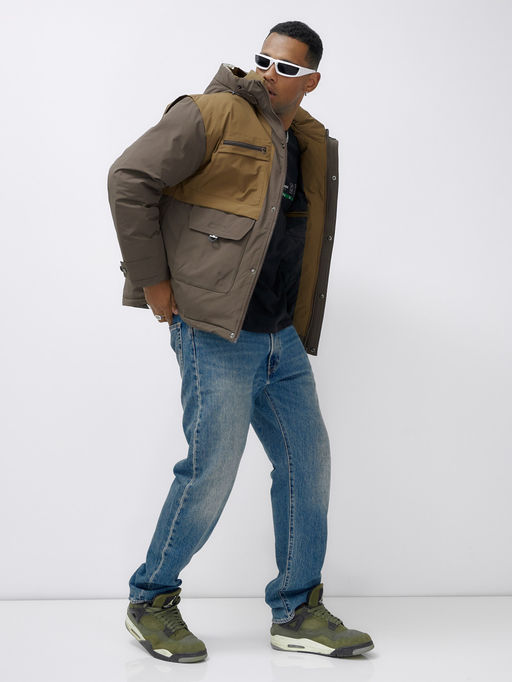 Куртка спортивная мужская зимняя с капюшоном коричневого цвета 609_1K - Mtforce фото 13