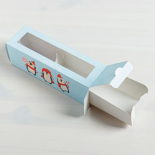 Цена за 5 шт. Коробка складная новогодняя «Снежная команда» 18×5.5×5.5 см