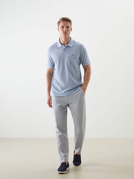 Polo Yaka Merserize G?r?n?ml? Erkek Ti??rt