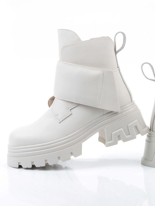 04-PAS148-2Z MILK Ботинки зимние женские (натуральная кожа, 100% шерсть)