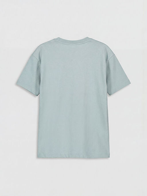 Bisiklet Yaka Bask?l? Erkek ?ocuk Ti??rt