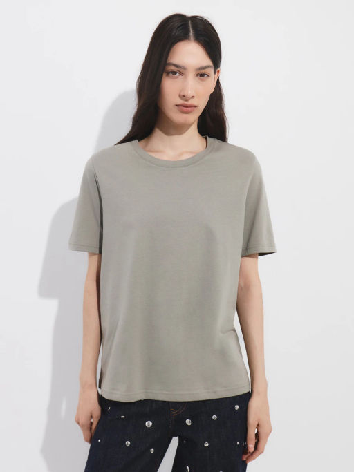 Футболка прямого кроя из хлопка REGULAR0826-150 / Zarina  фото 3