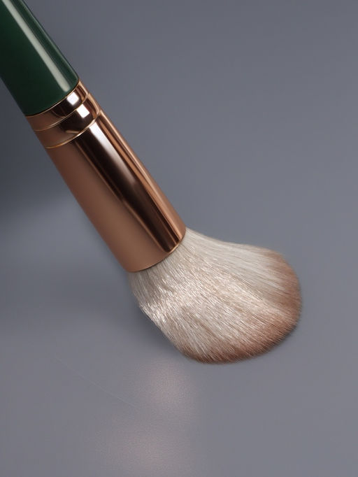 Набор кистей для макияжа Lillian, 14 предметов, футляр на завязках, зелёный, серый