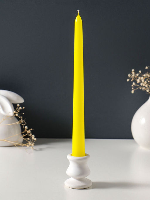 Свеча античная 25 см (набор 3 шт) 58 гр, 7 ч, цв. жёлтый