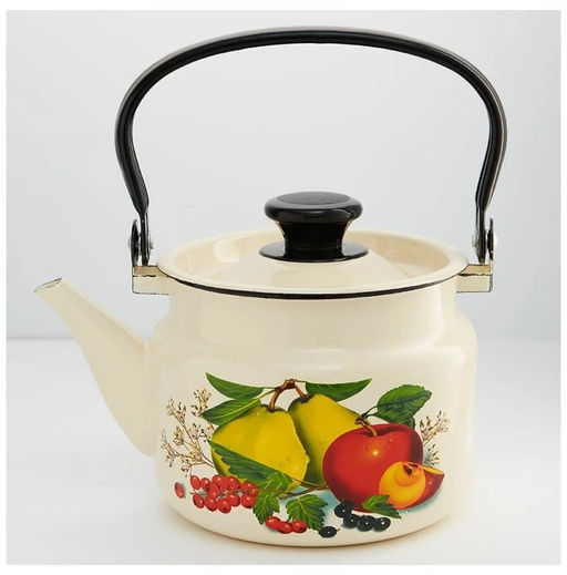ЭМ_Чайник 2,0 л цилиндр с декором (бел, слонов) арт.42704-102/6 КМК