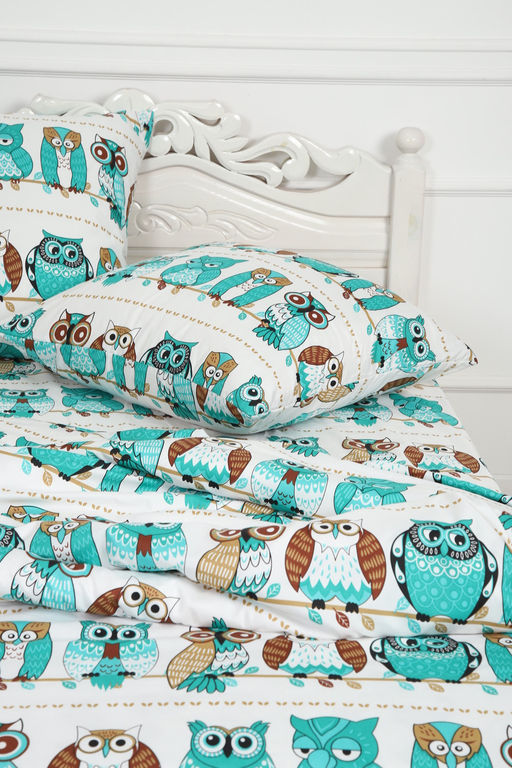 Детское постельное белье Совы полисатин ,наволочки 50х70 и 70х70см